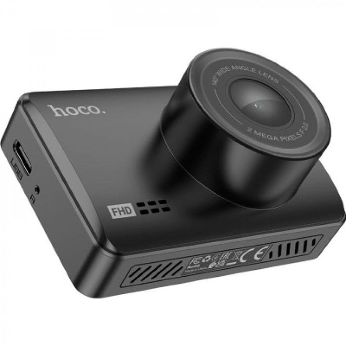 Видеорегистратор HOCO DV3 Driving recorder with display dual-channel Black (6942007608183)
