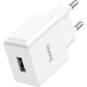 Зарядний пристрій HOCO C106A Leisure USB 10.5W White (6931474783882)