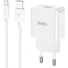 Зарядний пристрій HOCO C106A Leisure USB + cable USB to Micro 5P 10.5W White (6931474783905)
