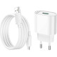 Зарядний пристрій HOCO C109A Fighter USB QC3.0 + cable Micro 5P White (6931474784827)