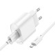 Зарядний пристрій HOCO C109A Fighter USB QC3.0 + cable Micro 5P White (6931474784827)