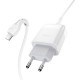 Зарядний пристрій HOCO C72Q Glorious USB QC3.0 + cable USB to Micro 5P 18W White (6931474732538)
