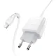 Зарядний пристрій HOCO C72Q Glorious USB QC3.0 + cable USB to Micro 5P 18W White (6931474732538)