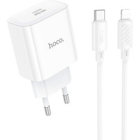 Зарядний пристрій HOCO C76A Pro Majestic USB-C PD30W + cable USB-C to Lightning White (6942007616317)