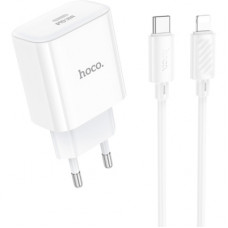 Зарядний пристрій HOCO C76A Pro Majestic USB-C PD30W + cable USB-C to Lightning White (6942007616317)