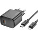 Зарядний пристрій HOCO CS22A Value USB-C PD30W + cable USB-C to Lightning Black (6942007609920)