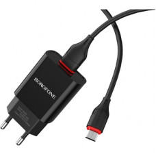Зарядний пристрій BOROFONE BA20A Sharp USB + cable USB to Micro 5P 10.5W Black (6931474702135)