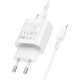 Зарядний пристрій BOROFONE BA82A Platinum USB-C PD25W + cable USB-C to Lightning White (6941991112263)