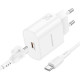 Зарядний пристрій BOROFONE BA82A Platinum USB-C PD25W + cable USB-C to USB-C White (6941991112270)