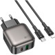 Зарядний пристрій BOROFONE BAS54A Absolute 1xUSB-C PD20W + 1xUSB QC3.0 + cable USB-C to Lightning Black (6941991116216)