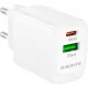 Зарядний пристрій BOROFONE BN27 Fuente 1xUSB-C PD20W + 1xUSB QC3.0 White (6941991120268)