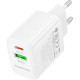 Зарядний пристрій BOROFONE BN27 Fuente 1xUSB-C PD20W + 1xUSB QC3.0 White (6941991120268)