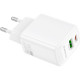Зарядний пристрій BOROFONE BN27 Fuente 1xUSB-C PD20W + 1xUSB QC3.0 White (6941991120268)