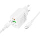 Зарядний пристрій BOROFONE BN27 Fuente 1xUSB-C PD20W + 1xUSB QC3.0 + cable USB-C to USB-C White (6941991120282)