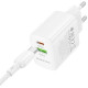 Зарядний пристрій BOROFONE BN29 Fuente 1xUSB-C PD30W + 1xUSB QC3.0 White (6941991120329)
