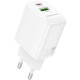 Зарядний пристрій BOROFONE BN29 Fuente 1xUSB-C PD30W + 1xUSB QC3.0 White (6941991120329)