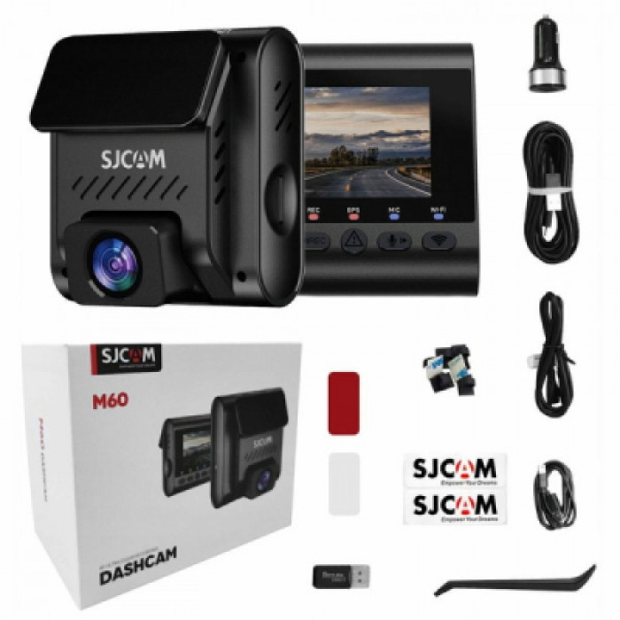 Відеореєстратор SJCAM Dashcam M60, WIFI, GPS, 4K, HDR (6972476162930)