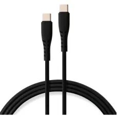 Дата кабель USB-C to USB-C 1.2m 60W Silicon Black Vinga (VCDCCC2612SB)