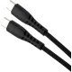 Дата кабель USB-C to USB-C 1.2m 100W Chip Silicon Black Vinga (VCDCCC21012SB)