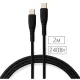 Дата кабель USB-C to USB-C 2.0m 240W Chip Silicon Black Vinga (VCDCCC2242SB)