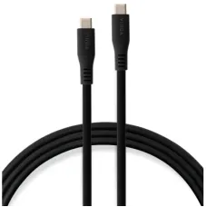 Дата кабель USB-C to USB-C 1.2m UBS3.2 Gen2 10G 100W Chip Silicon Black Vinga (VCPDCCC31012SB)