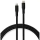 Дата кабель USB-C to USB-C 1.2m UBS3.2 Gen2 10G 100W Chip Silicon Black Vinga (VCPDCCC31012SB)