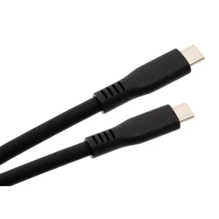 Дата кабель USB-C to USB-C 2.0m UBS3.2 Gen2 10G 240W Chip Silicon Black Vinga (VCPDCCC3242SB)