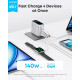 Зарядний пристрій Anker Laptop GaN 140W 3xUSB-C PD3.1 + USB-A + display + cable Silver (B2697G41)