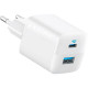 Зарядний пристрій Anker PowerPort 323 1xUSB-C PD33W + 1xUSB PPS white (A2331G21)