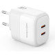 Зарядний пристрій XO L140 35W 2xUSB-C PD White (L140_White)