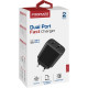 Зарядное устройство Promate 17W USB-C + USB-A (biplug-2.black)