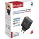 Зарядний пристрій Promate powerport-45 2xUSB-C PD + USB-A QC 45W Black (powerport-45.black)