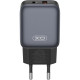 Зарядний пристрій XO L156 USB-C PD30W + USB-A QC3.0 Black (L156.black)