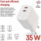 Зарядний пристрій EMOS V03G35 2xUSB-C 35W GaN (V03G35)