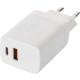 Зарядний пристрій EMOS V04G45 1xUSB-A + 1xUSB-C PD20W GaN (V04G45)