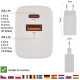 Зарядний пристрій EMOS V04G45 1xUSB-A + 1xUSB-C PD20W GaN (V04G45)