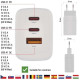 Зарядний пристрій EMOS V05G65 1xUSB-A + 2xUSB-C PD65W GaN (V05G65)