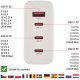 Зарядний пристрій EMOS V06G120 1xUSB-A + 3xUSB-C PD120W GaN (V06G120)