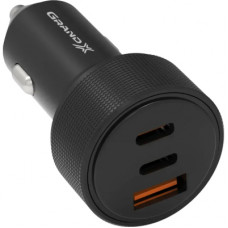 Зарядний пристрій Grand-X CH-39B 50W 1xUSB + 2xUSB-C PD + QC3.0 AFC FCP SCP VOOC Black (CH-39B)