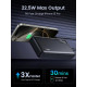 Батарея універсальна Ugreen 20000mAh 22,5W PD, 2хUSB-A, 2xUSB-C Black (PB312) (25683)