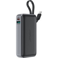 Батарея универсальная Acefast 10000mAh 30W PD, USB-C witch cable, USB-A, Li-Pol, M7 Black (6974316283379)