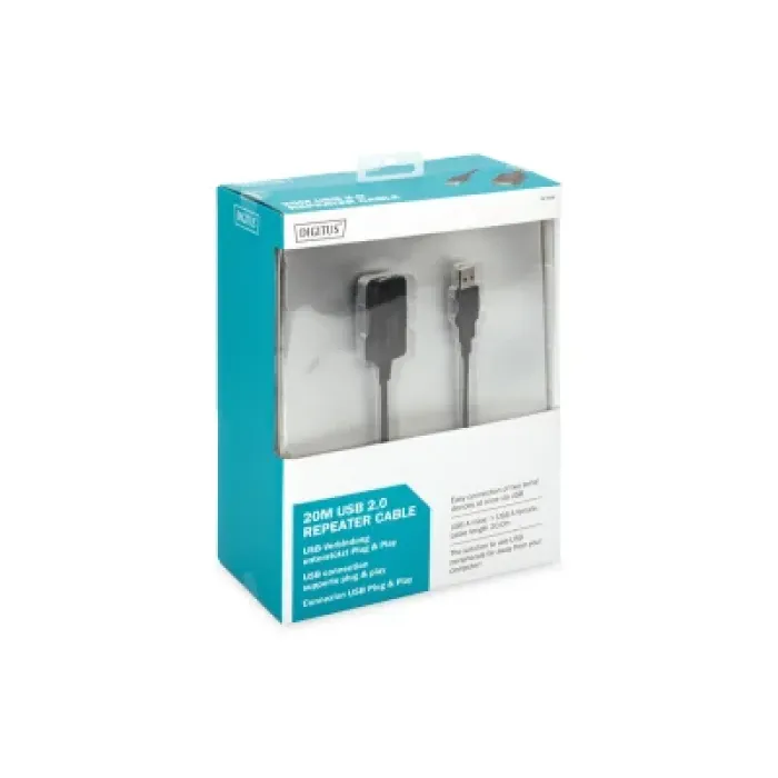 Дата кабель USB 2.0 AM/AF 20.0 m active Digitus (DA-73102)
