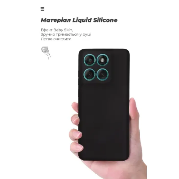 Чохол до мобільного телефона Armorstandart ICON Motorola Edge 60 Fusion 5G Black (ARM85382)