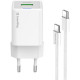 Зарядний пристрій ColorWay C101A GaN Mini 20W PD PPS USB-C + USB-A QC4.0 + cable USB-C to USB-C black (CW-CHS062PDC-WT)