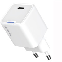 Зарядний пристрій ColorWay C101C GaN Mini 20W PD PPS USB-C white (CW-CHS059PD-WT)