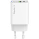 Зарядний пристрій ColorWay C101E GaN Mini 45W PD PPS USB-C + USB-A QC4.0 white (CW-CHS060PD-WT)