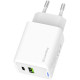 Зарядний пристрій ColorWay C101E GaN Mini 45W PD PPS USB-C + USB-A QC4.0 white (CW-CHS060PD-WT)