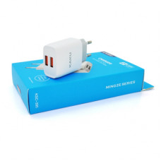 Зарядний пристрій iKAKU KSC-395 2xUSB 5V 2.4A 12W White (KSC-395 MINGZE)