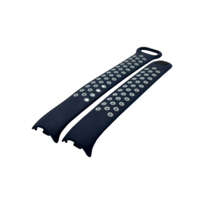 Ремінець до фітнес браслета BeCover Vents Style для Xiaomi Mi Smart Band 9 Blue-White (711987)
