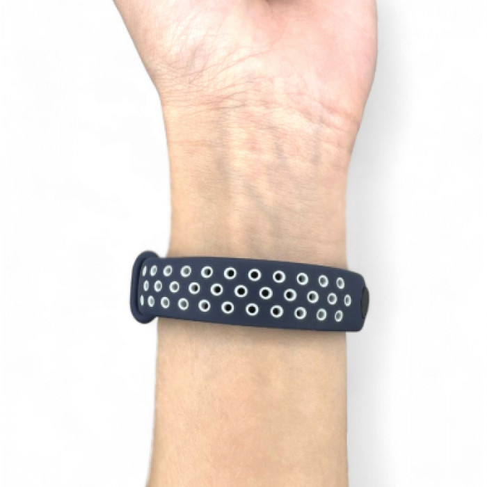 Ремінець до фітнес браслета BeCover Vents Style для Xiaomi Mi Smart Band 9 Blue-White (711987)